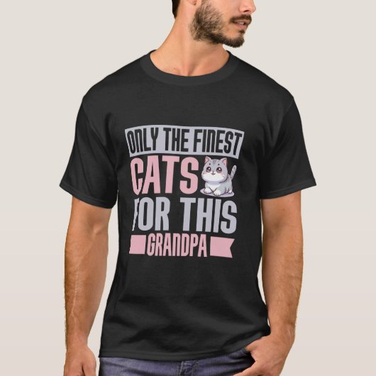 Alleen de beste katten voor deze opa t-shirt (Voorkant)