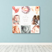 Alleen de beste Moeders Fotocollage Oma Stretcher Canvas Afdruk (Insitu (Houten vloer))