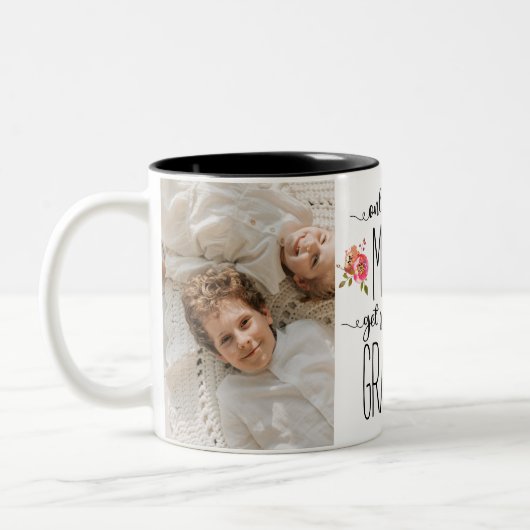 Alleen de beste muizen worden naar oma gepromoot tweekleurige koffiemok (Links)