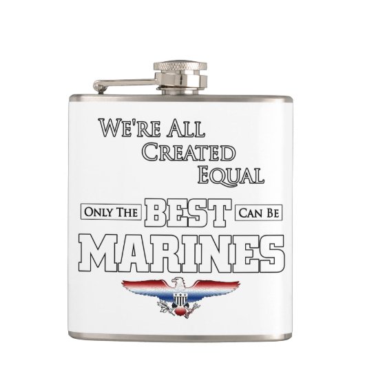 Alleen de beste zijn mariniers heupfles (Voorkant)