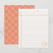 Alleen de Feit Stationery - Tangerine Notitiekaartje (Voorkant / Achterkant)