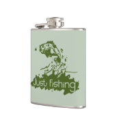 Alleen de groene heupkolf van de visser heupfles (Links)