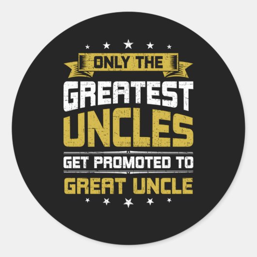 Alleen de grootste ooms worden gepromoveerd tot ou ronde sticker (Voorkant)