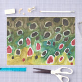 Alleen de huid van de prachtige bruine forel tissuepapier (Craft)