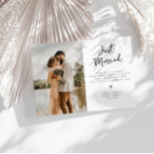 alleen de huwelijksfoto van het getrouwde script t bedankkaart