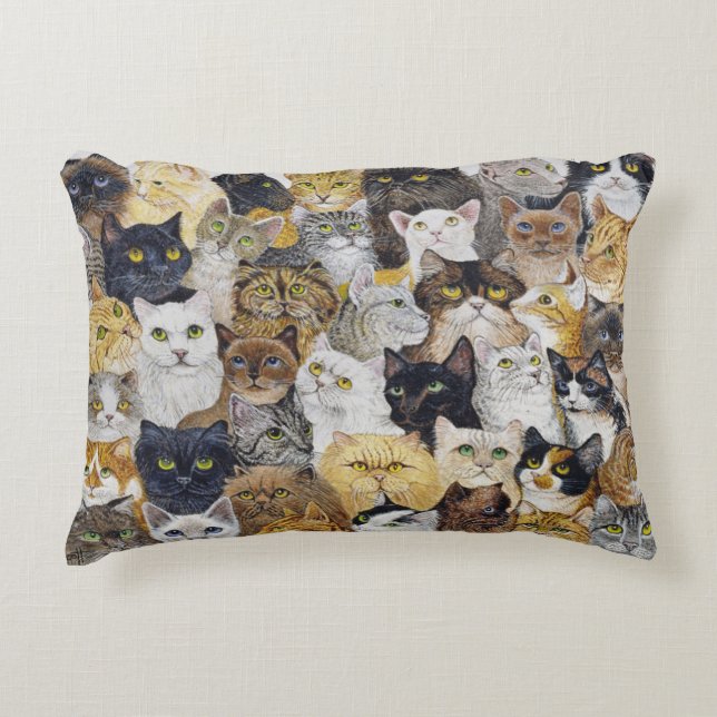 Alleen de kattenbakker decoratief kussen (Voorkant)