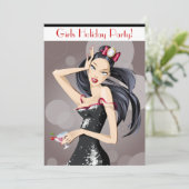 Alleen de kerstfeestdag voor meisjes kaart (Staand voorkant)