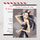 Alleen de kerstfeestdag voor meisjes kaart (Voorkant / Achterkant)