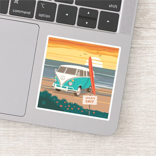 Alleen de lokale bevolking | VW-Surven Sticker (Detail)