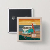 Alleen de lokale bevolking | VW-Surven Vierkante Button 5,1 Cm (Voorkant /achterkant)