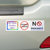 Alleen de optie Schone versie gebruiken - op de sc Bumpersticker (Op auto)