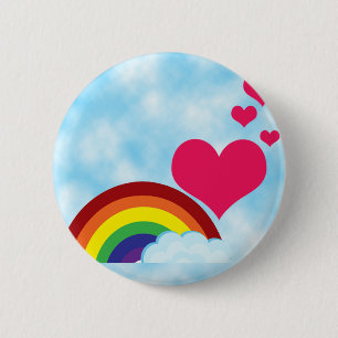 Alleen de regenboog ronde button 5,7 cm
