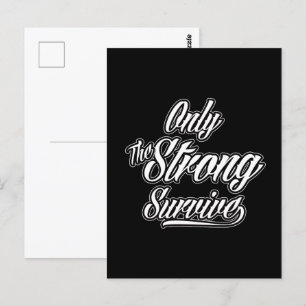 Alleen de sterken overleven Motivatie Inspirerend Briefkaart