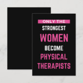 Alleen de sterkste vrouwen worden fysiek bedankkaart (Voorkant / Achterkant)