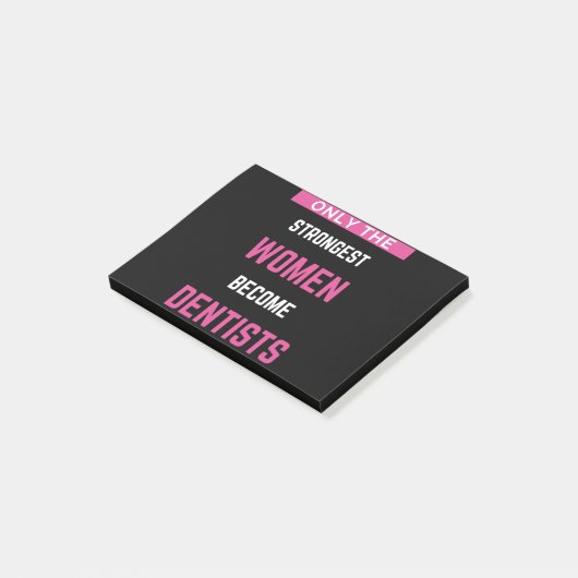 Alleen de sterkste vrouwen worden tandarts post-it® notes (Schuin)