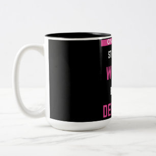 Alleen de sterkste vrouwen worden tandarts tweekleurige koffiemok