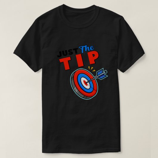 Alleen de tip Dart Pin Funny Shooting Darts Mannen T-shirt (Design voorkant)