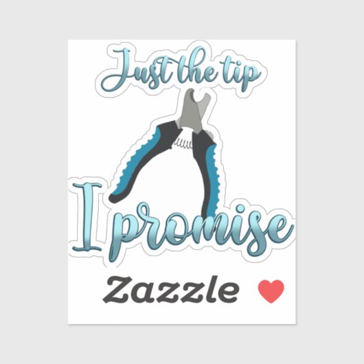 Alleen de tip die groomt sticker (Vel)