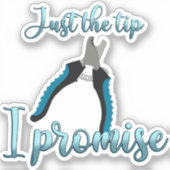 Alleen de tip die groomt sticker (Voorkant)