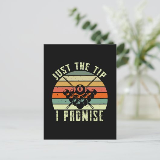 Alleen de Tip die ik beloof Billiards Briefkaart (Staand voorkant)