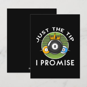 Alleen de Tip die ik beloof Billiards Feestdagenkaart