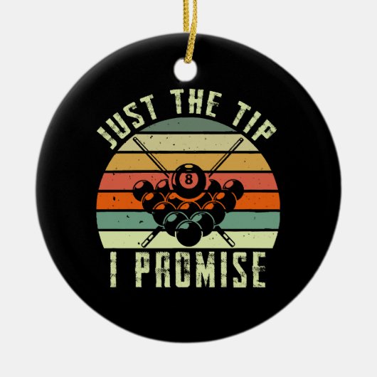 Alleen de Tip die ik beloof Billiards Keramisch Ornament (Voorkant)