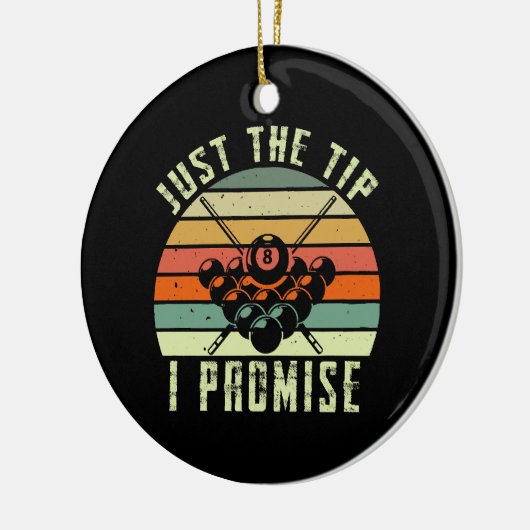 Alleen de Tip die ik beloof Billiards Keramisch Ornament (Links)