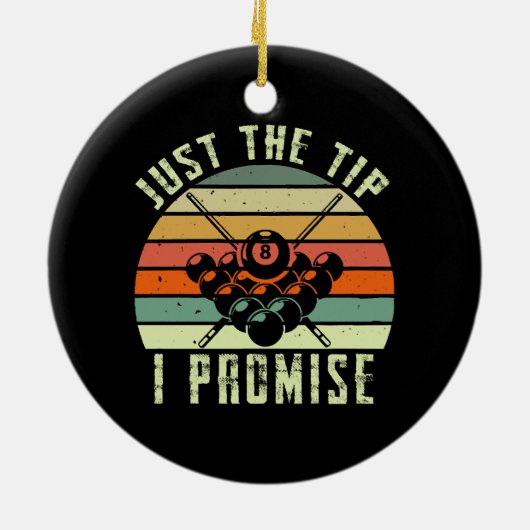 Alleen de Tip die ik beloof Billiards Keramisch Ornament (Achterkant)