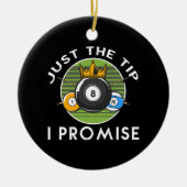 Alleen de Tip die ik beloof Billiards Keramisch Ornament (Voorkant)