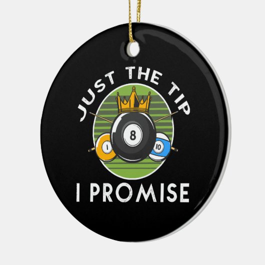 Alleen de Tip die ik beloof Billiards Keramisch Ornament (Links)