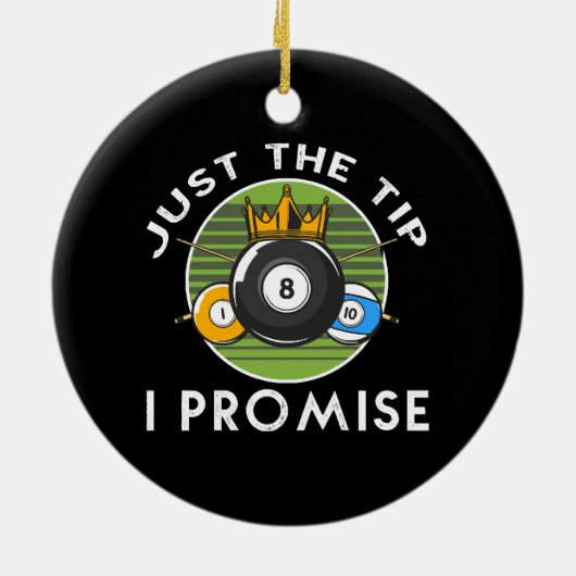 Alleen de Tip die ik beloof Billiards Keramisch Ornament (Achterkant)