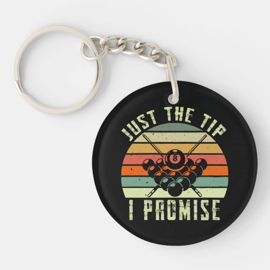 Alleen de Tip die ik beloof Billiards Sleutelhanger (Voorkant)