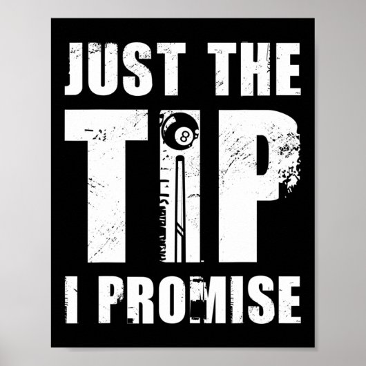 Alleen de tip die ik Billard Player Belde Poster (Voorkant)