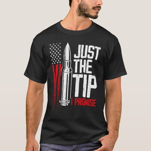Alleen de Tip I Promise Bullet Pistool Amerikaanse T-shirt (Voorkant)