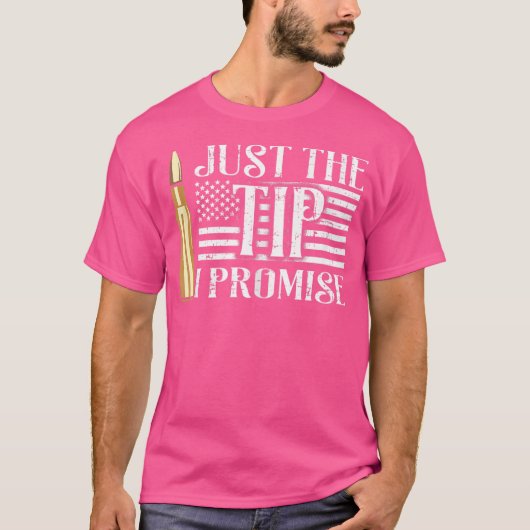 Alleen de Tip I Promise US Flag Pistool Bullet T-shirt (Voorkant)