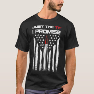 Alleen de Tip Promise Bullet American Flag Pistool T-shirt
