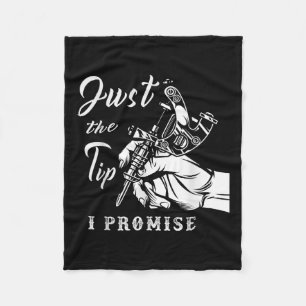 Alleen de tip Tattoo artiest Tattooed Inke Fleece Deken