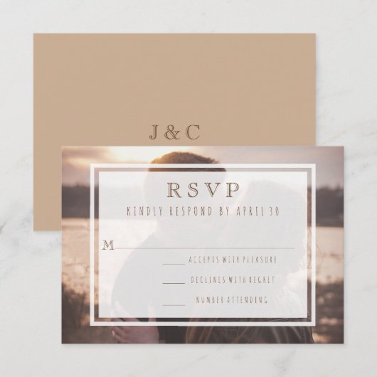 Alleen de twee moderne RSVP-bestemmingen van ons h RSVP Kaartje (Voorkant / Achterkant)