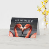 ALLEEN DE TWEE US Flamingo Christelijke Valentijns Kaart (Gele Bloem)