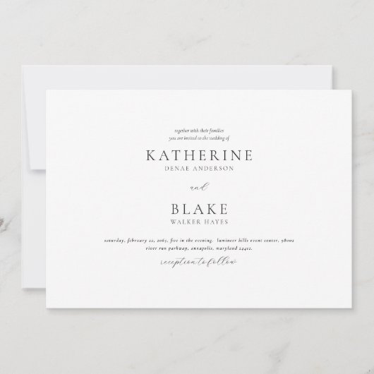 Alleen de twee van ons moderne uitnodigen voor een kaart (Voorkant)