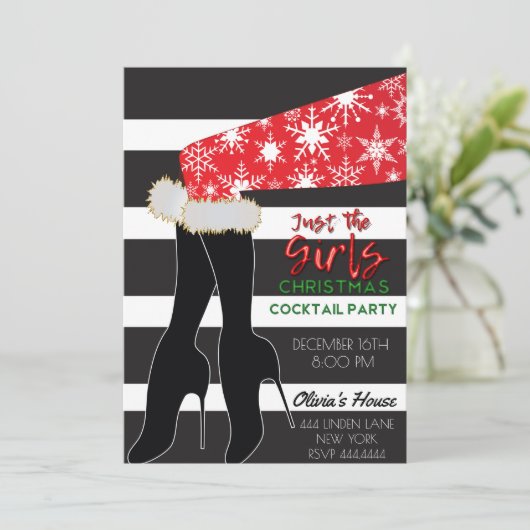 Alleen de uitnodigingen voor de kerstcocktail voor (Staand voorkant)