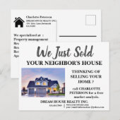 Alleen de verkoop van onroerend-goedmarketing briefkaart (Voorkant / Achterkant)