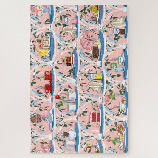 Alleen desserts! Frans Café Jigsaw Puzzel (Verticaal)