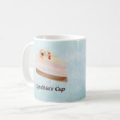 Alleen Desserts met monogram in Zachte Waterverven Koffiemok (Voorkant links)