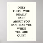 ALLEEN DIE ZORGEN OVER JE KUNNEN JE HOREN POSTER (Voorkant)