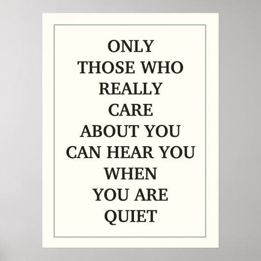 ALLEEN DIE ZORGEN OVER JE KUNNEN JE HOREN POSTER (Voorkant)