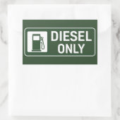 Alleen diesel rechthoekige sticker (Tas)