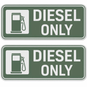 Alleen diesel sticker