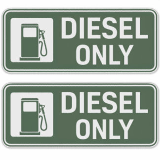 Alleen diesel sticker