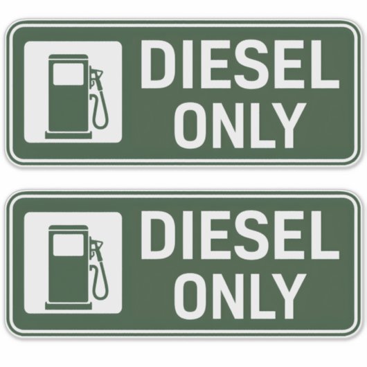 Alleen diesel sticker (Voorkant)